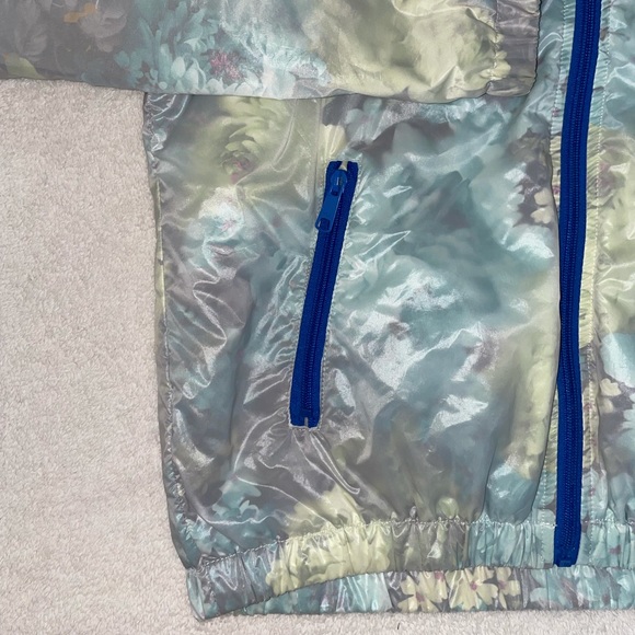 Vintage Iridescent Floral Raincoat Jacket Hood - Picture 2 of 7